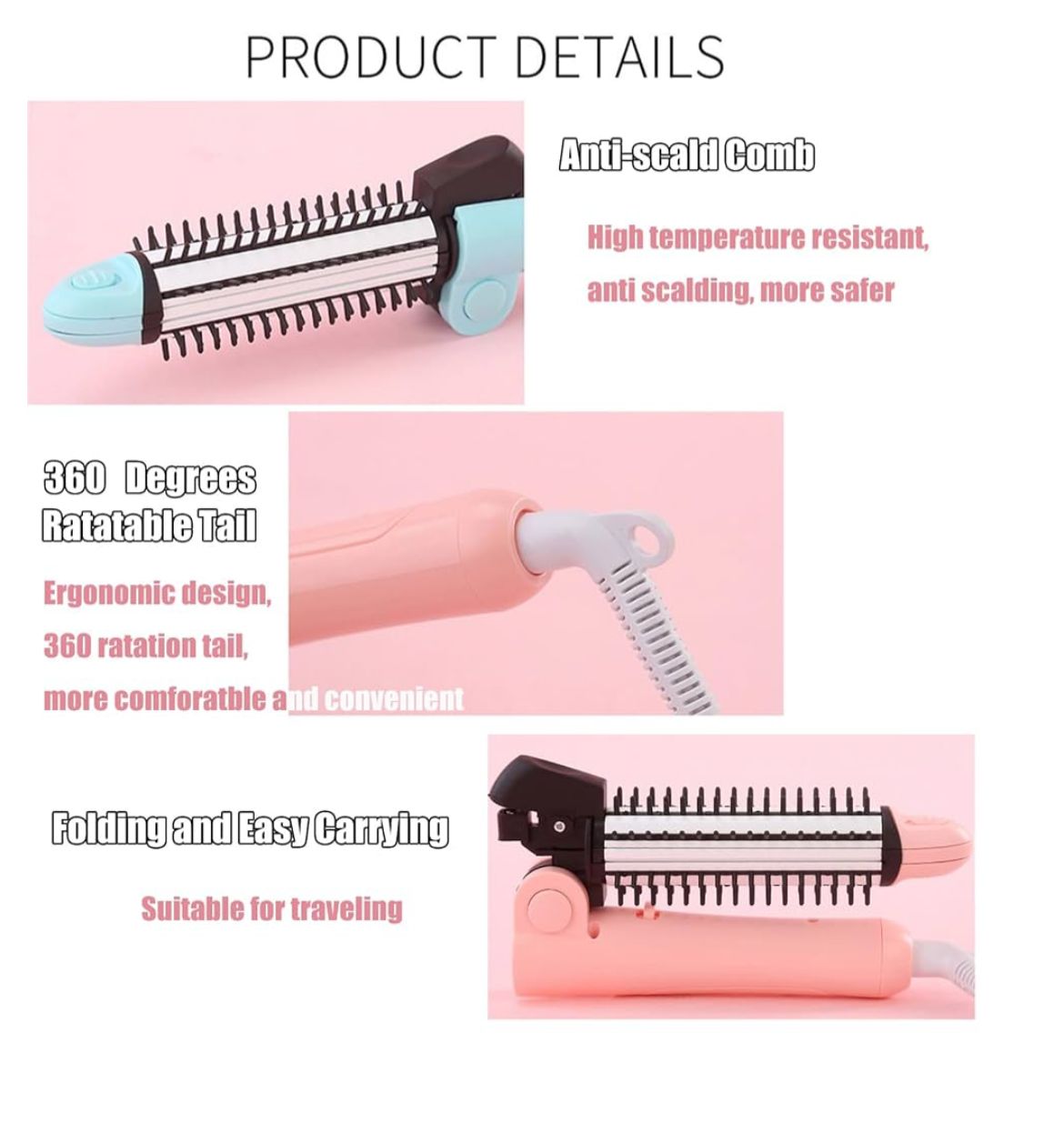 Foldable curling iron