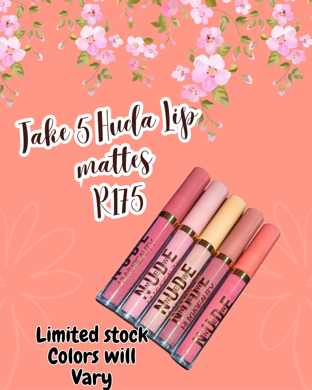 Huda Beauty Take 5 lip matte combo