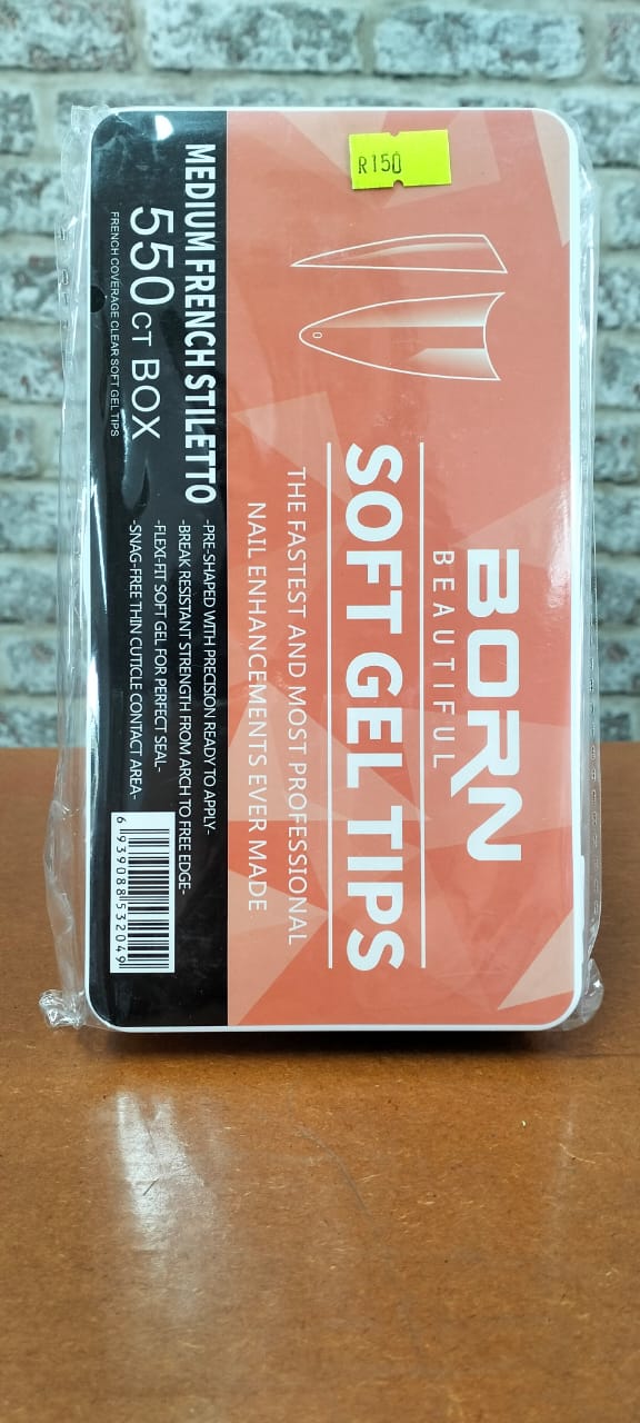 Born Beautiful Soft gel stileto tips 550pc