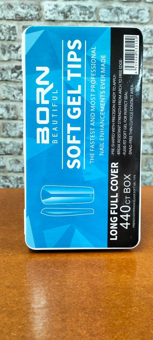 Born Beautiful Soft gel tips Long full cover550pc