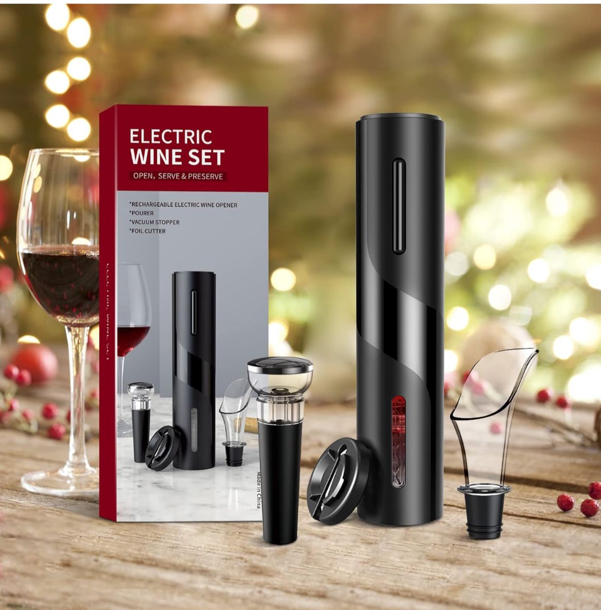 Battery operated wine opener