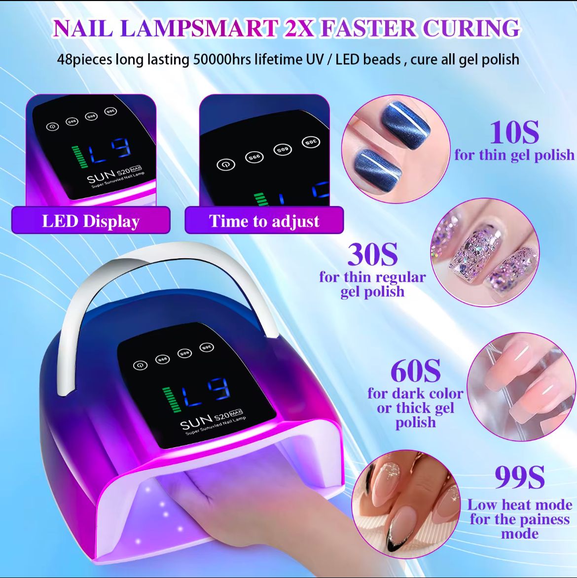 Sun S20 Rechargeable & Cordless nail lamp