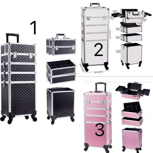 4 Layers Make up trolley case Please choose the R200 delivery option