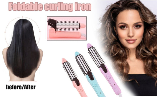 Foldable curling iron
