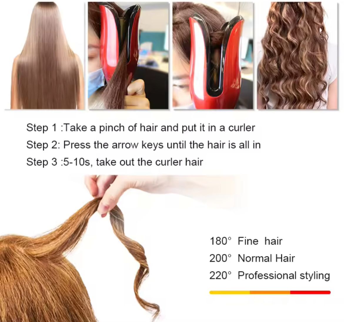 Air spin hair curler
