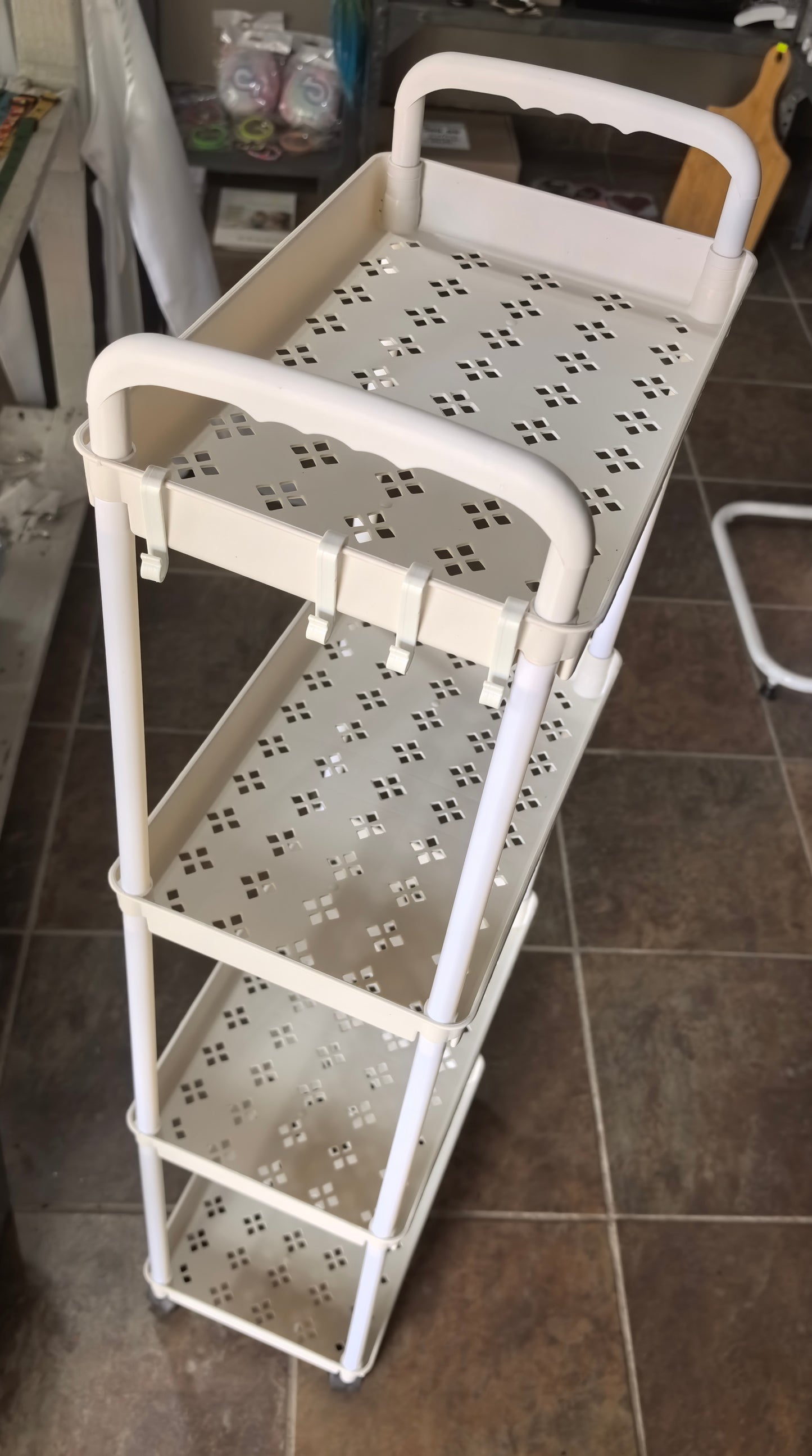 4 Layer White trolley
