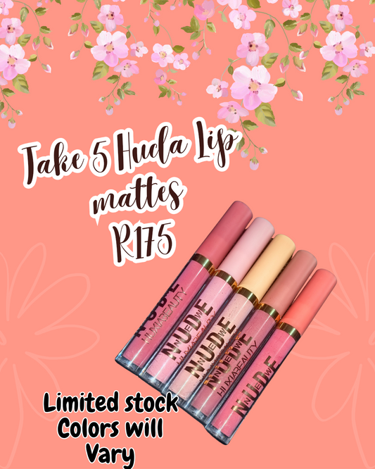 Huda Beauty Take 5 lip matte combo