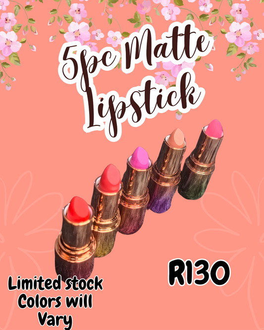 5pc Matte Lipstick