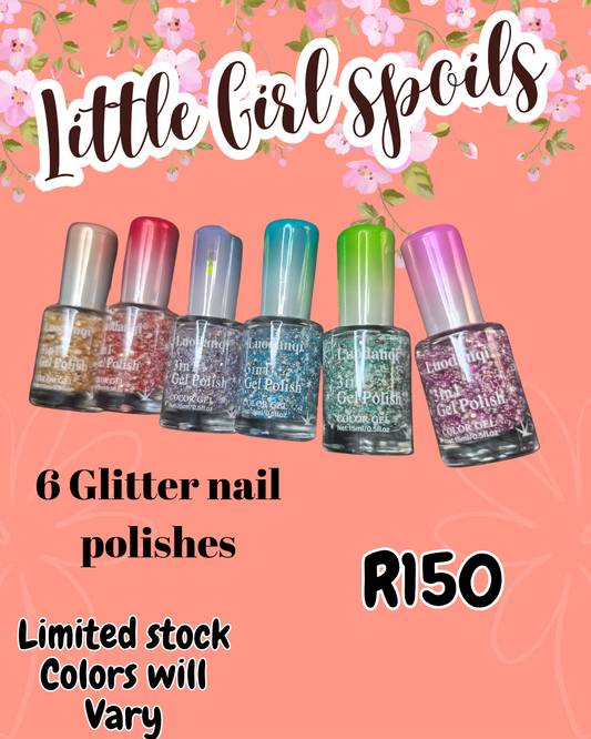 Little Girl spoils nail polishes