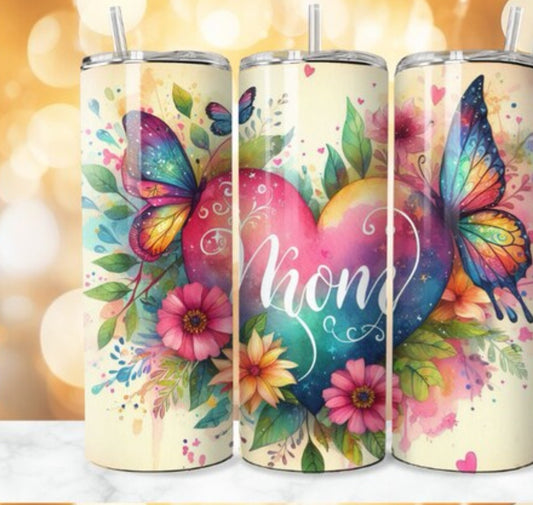 20oz Butterfly Mom tumbler