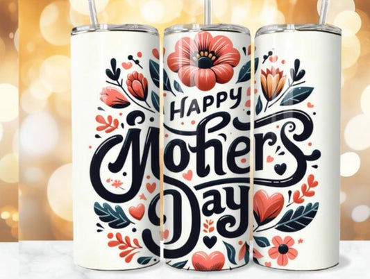 20oz White Happy Motherday template