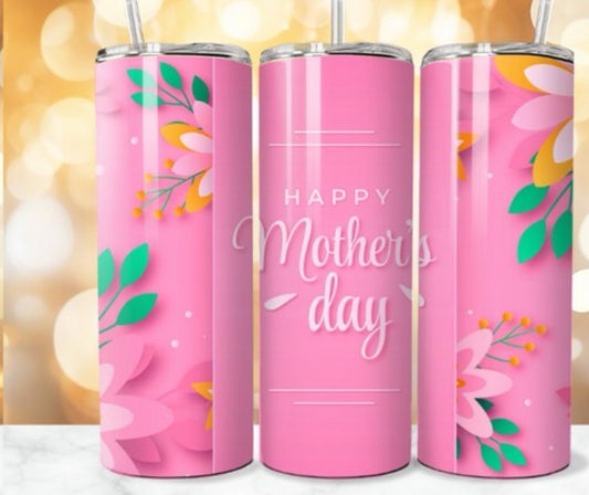 20oz Mother's day Tumbler pink floral