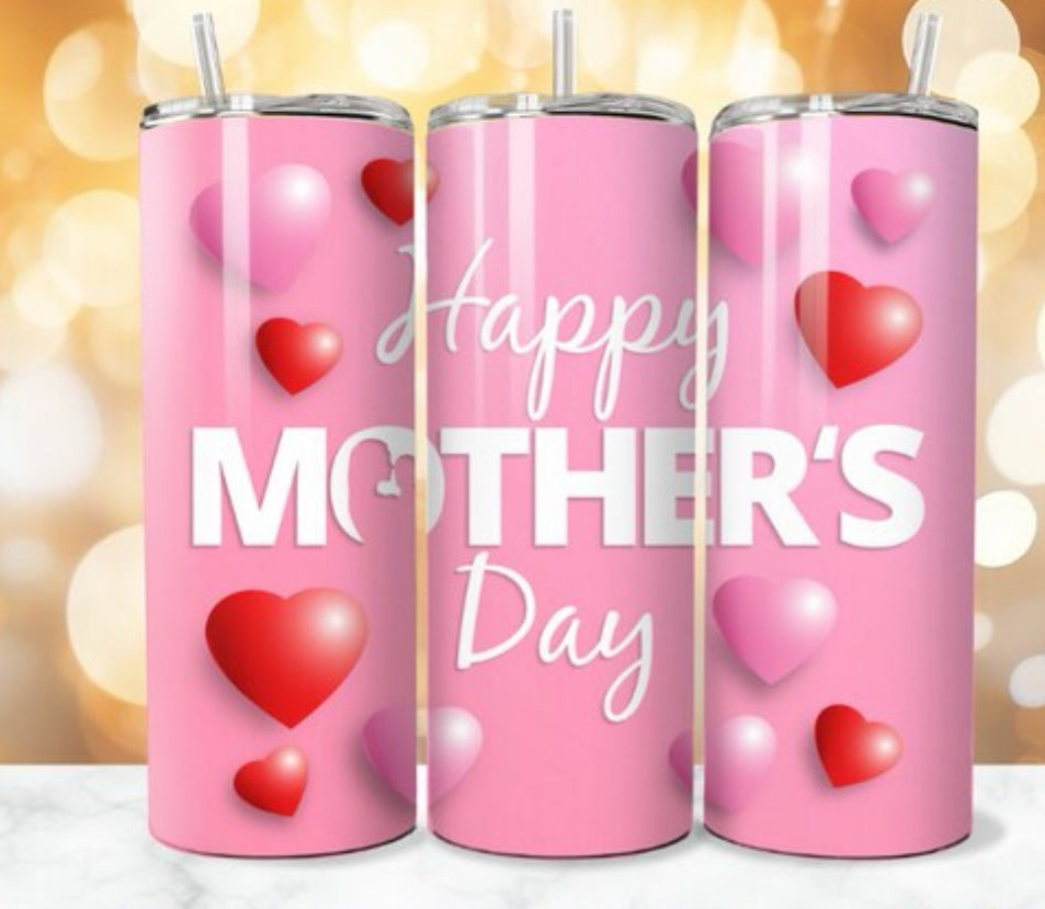 20oz Red heart Mothers day tumbler