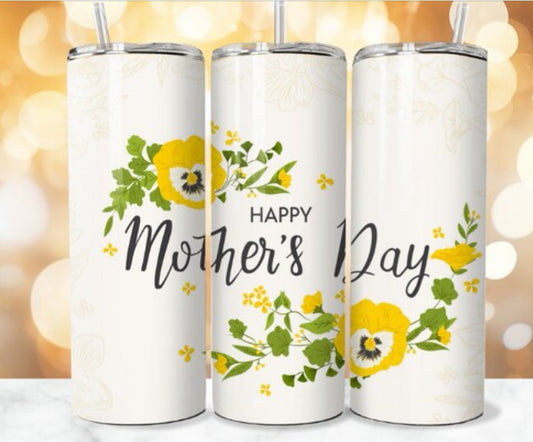 20oz Yellow Flower Happy mother's day