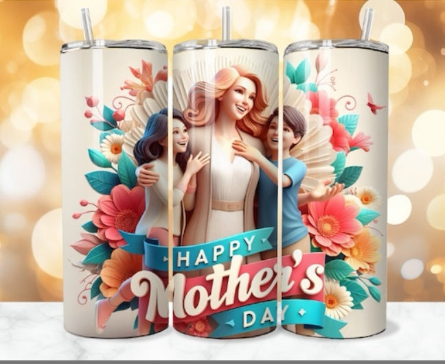 20oz Happy Motherday day with kids
